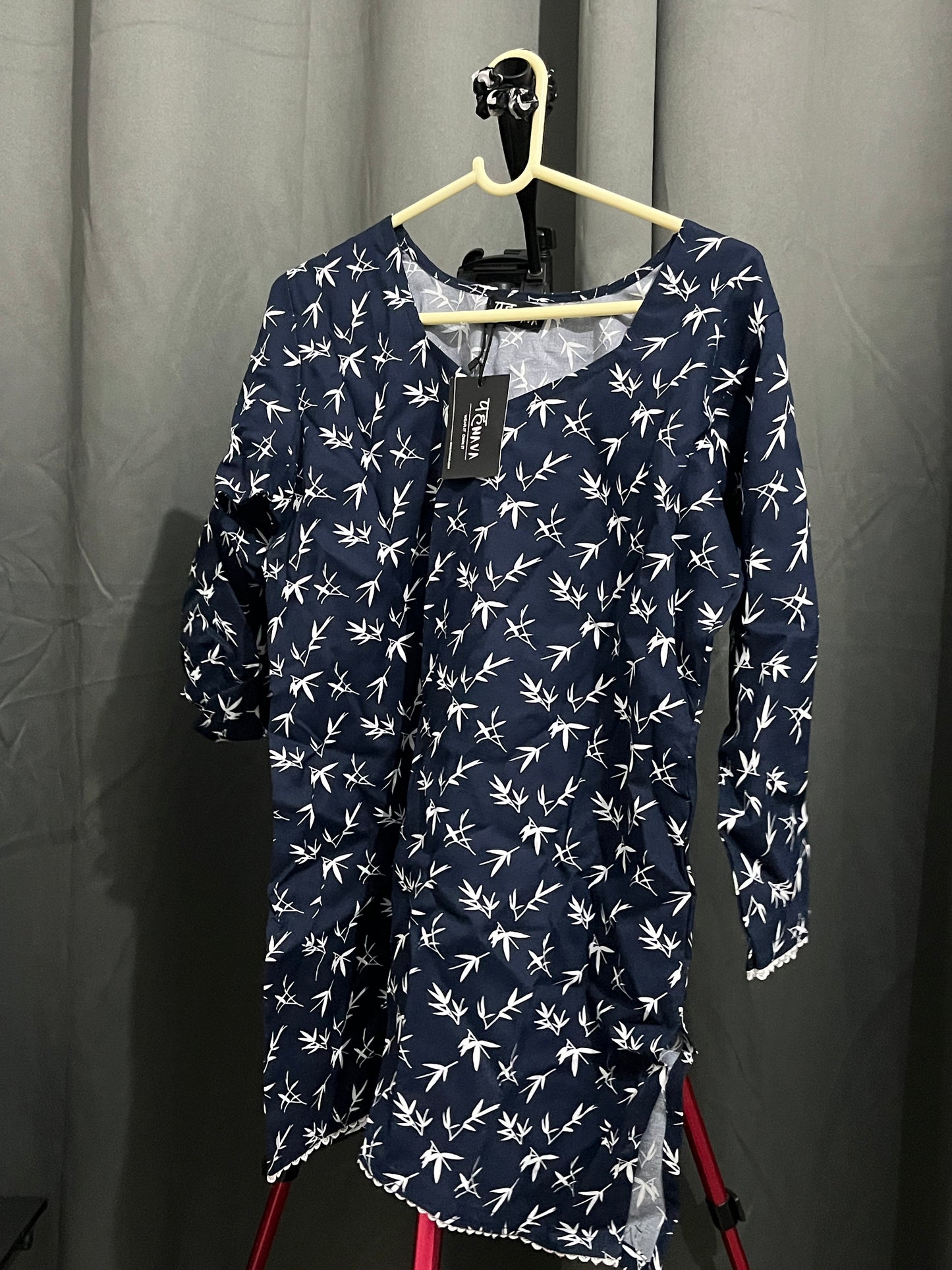 Navy Breeze Cotton Kurti