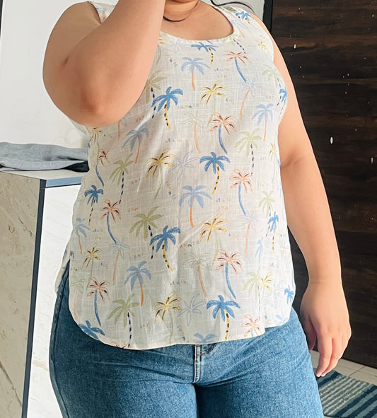 Palm Breeze Sleeveless Top