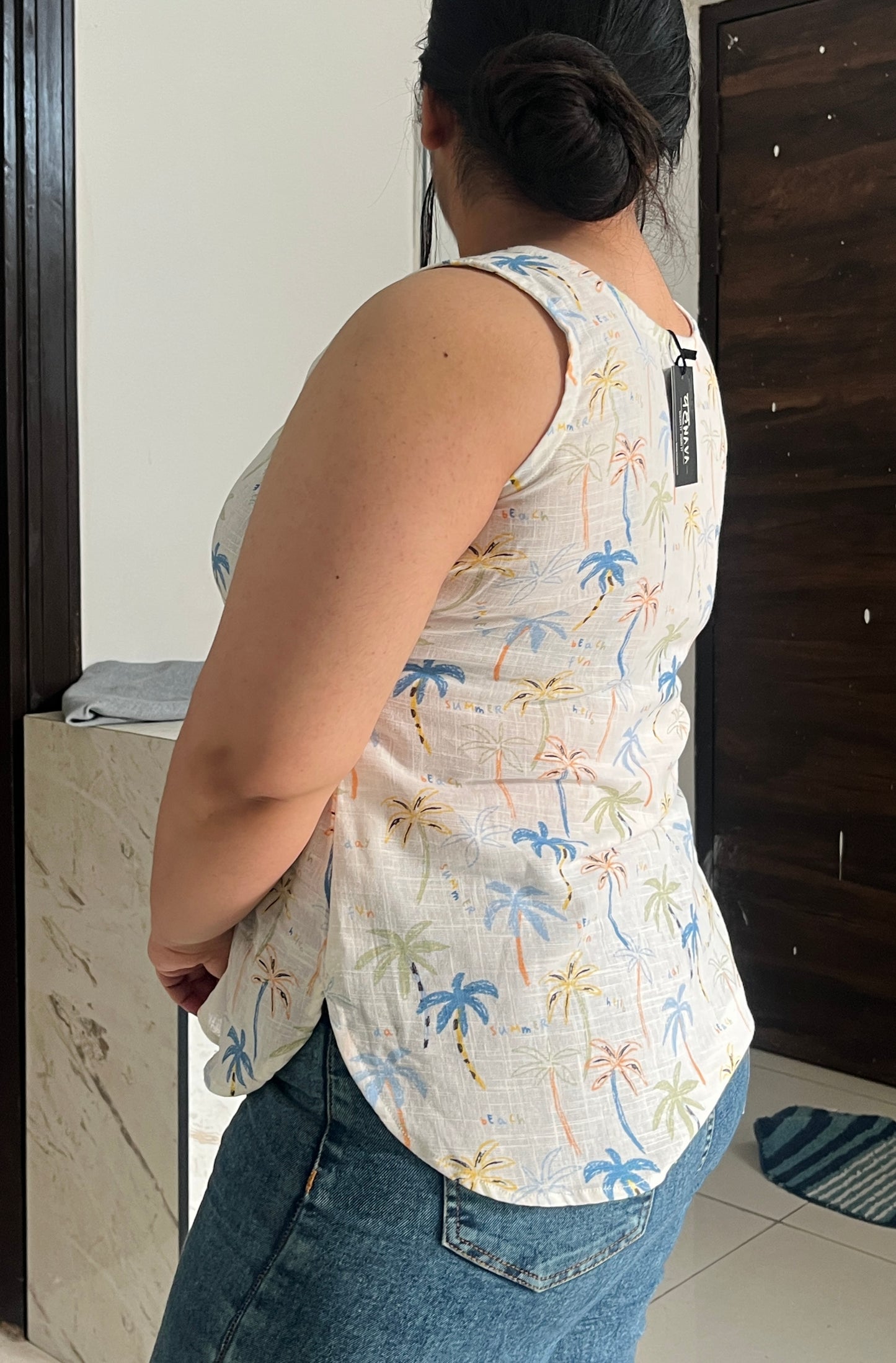 Palm Breeze Sleeveless Top