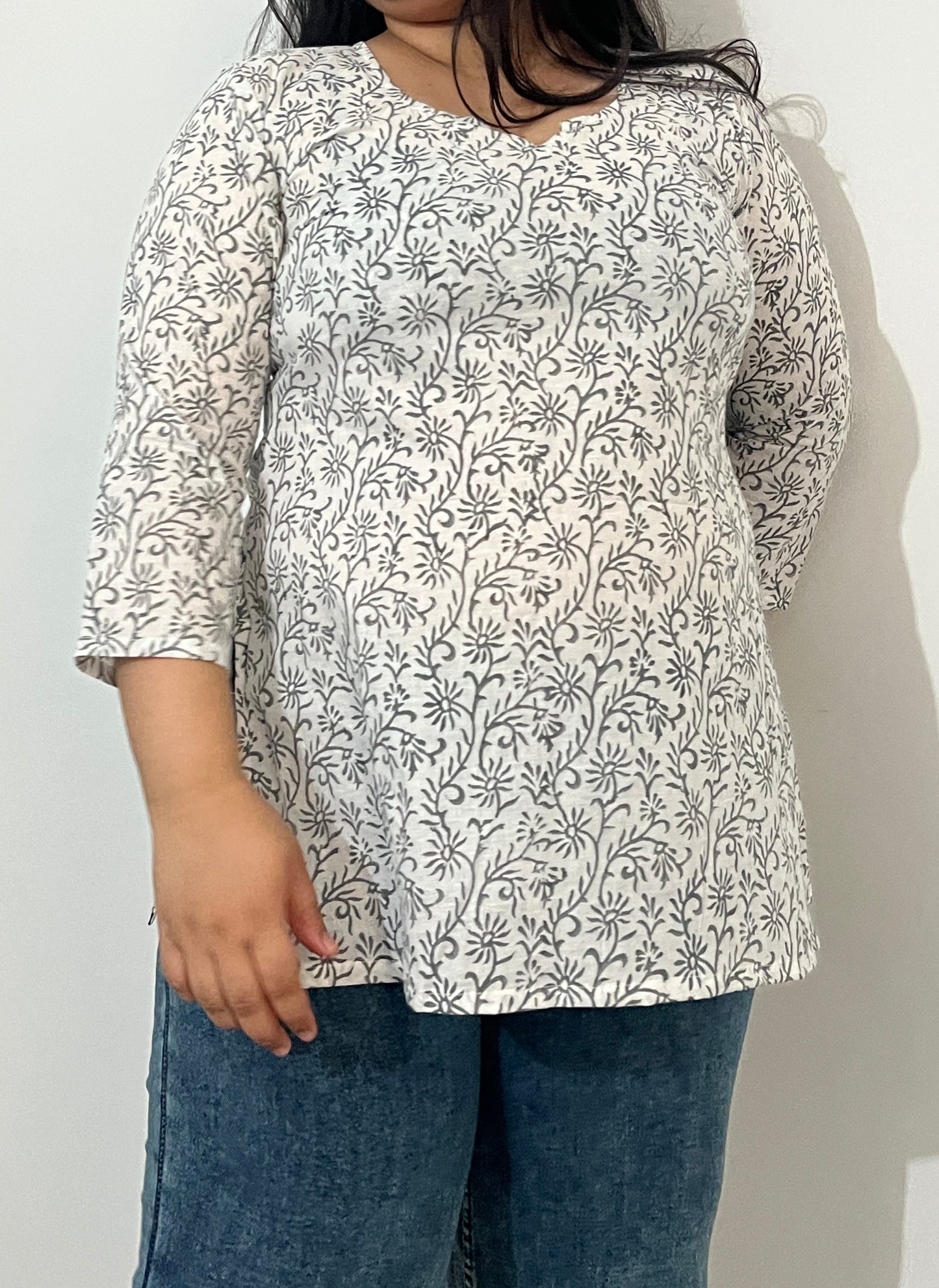 Grey Garden Straight Kurti