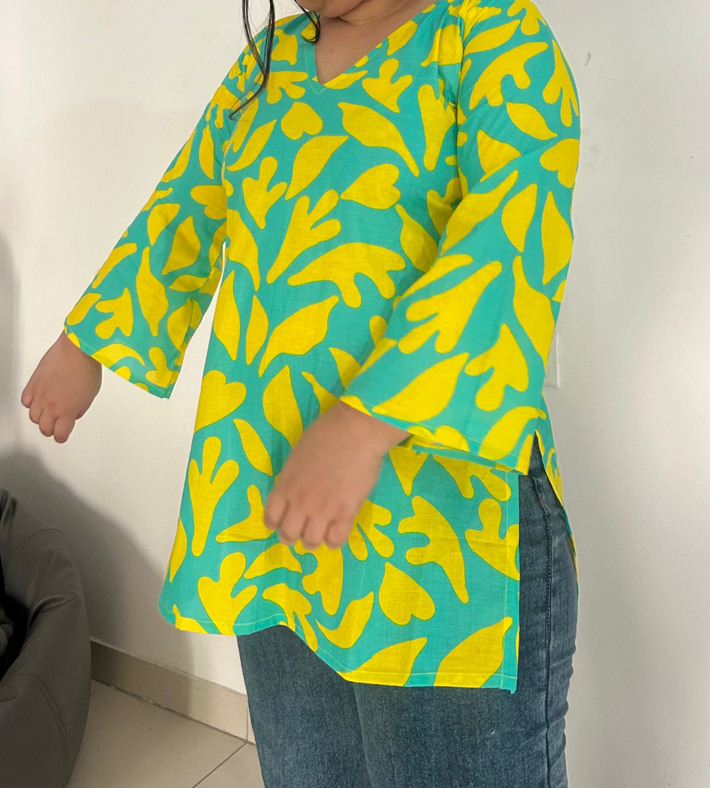 Tropical Vibes Printed Kurti