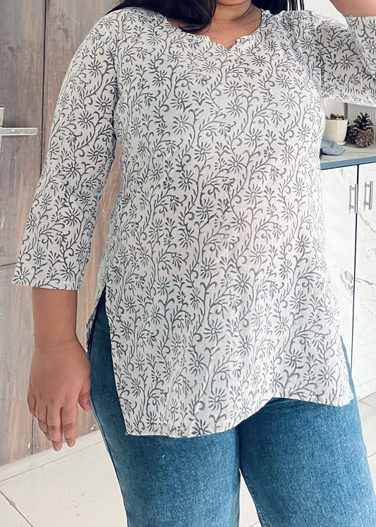 Grey Garden Straight Kurti