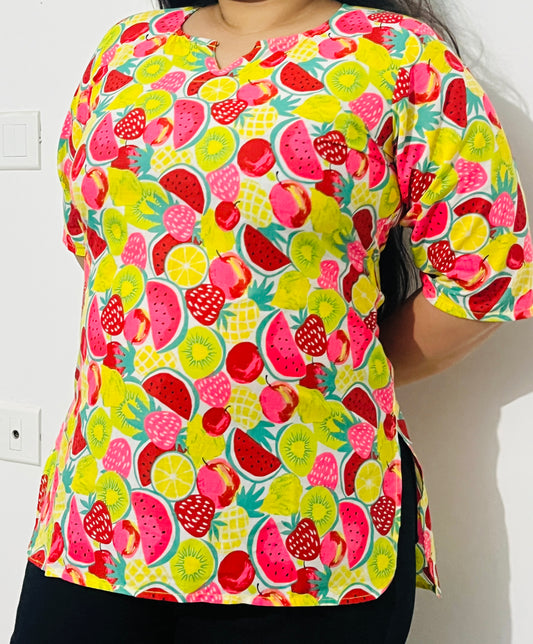 Fruity Fiesta Printed Kurti