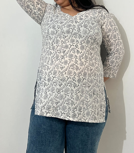 Grey Garden Straight Kurti