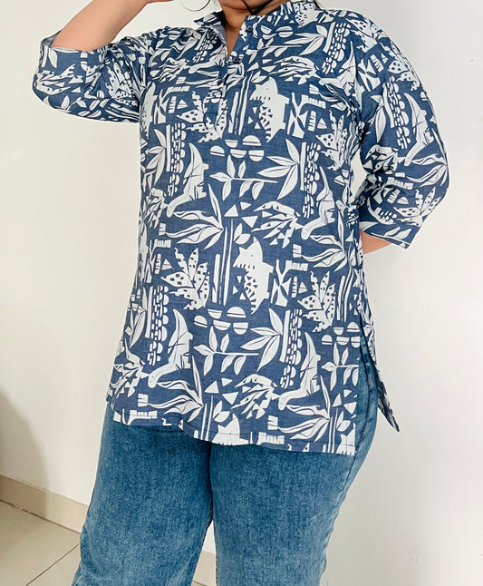 Blue Botanica Tunic Kurti