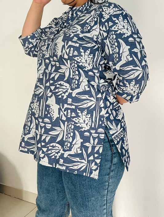 Blue Botanica Tunic Kurti